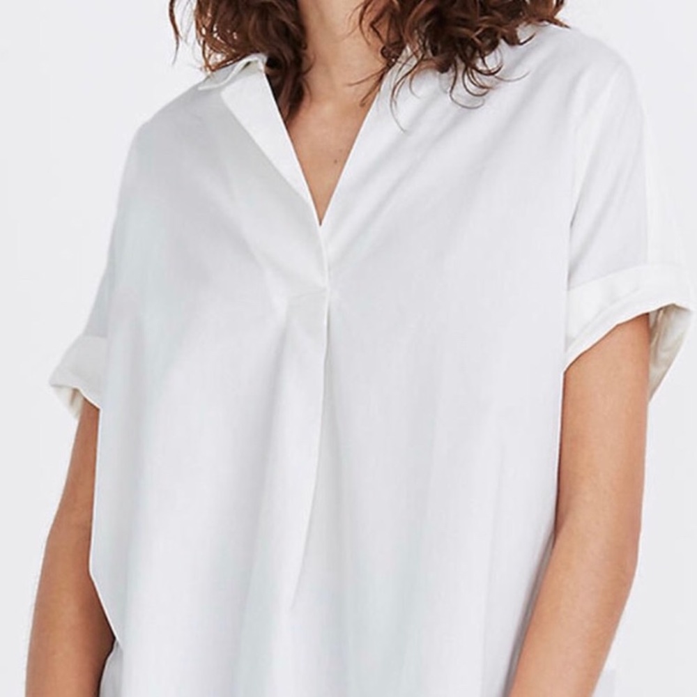 Madewell Courier Button-Back Shirt Pure White